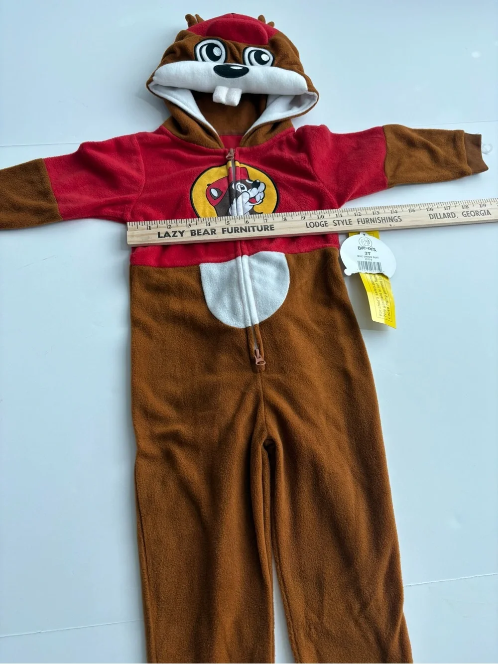 KIDS Buc-ee’s Beaver Kids 3T Halloween Costume Pajama Onesie NWT